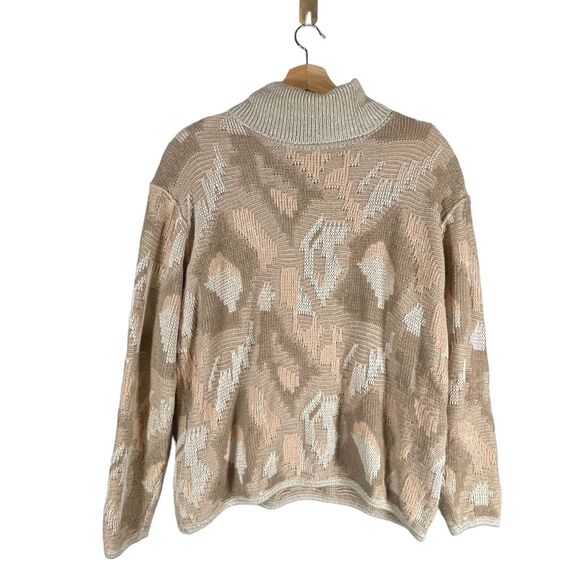 Vintage Renee Tener for Jeanne Pierre Pastel 80s Sweater SIZE LARGE L Lambswool - Picture 10 of 10